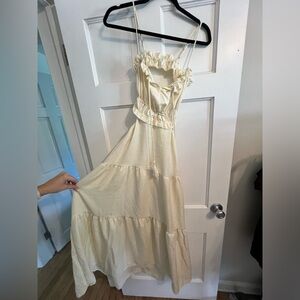 white / cream maxi dress